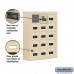 Salsbury Cell Phone Storage Locker - 5 Door High Unit (5 Inch Deep Compartments) - 15 A Doors - Sandstone - Surface Mounted - Resettable Combination Locks